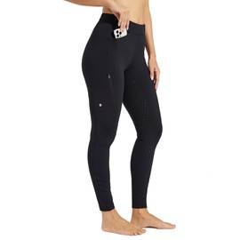 Willit Women's Fleece Riding Breeches Winter Horse Riding Pants Tights Equestrian Thermal Schooling Tights Black S