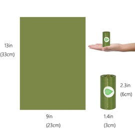 Degradable Pet Supplies Dog Poop Bags for Waste Refuse Cleanup, with Dispenser, Lemon Scented, 75 Count (5 Packs of 15), 13 Inches x 9 Inches