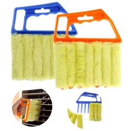 FUYOAL 2 Pcs Venetian Blind Cleaner, Window Blind Duster Brush Cleaner Tool Washable Window Shutter Cleaner Tool for Venetian Blinds Air Conditioner and Car AC Vent