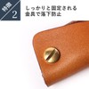 [モカ] レザー 革 キーケース02 コンパクト 薄型 おしゃれ メンズ プレゼント 誕生日