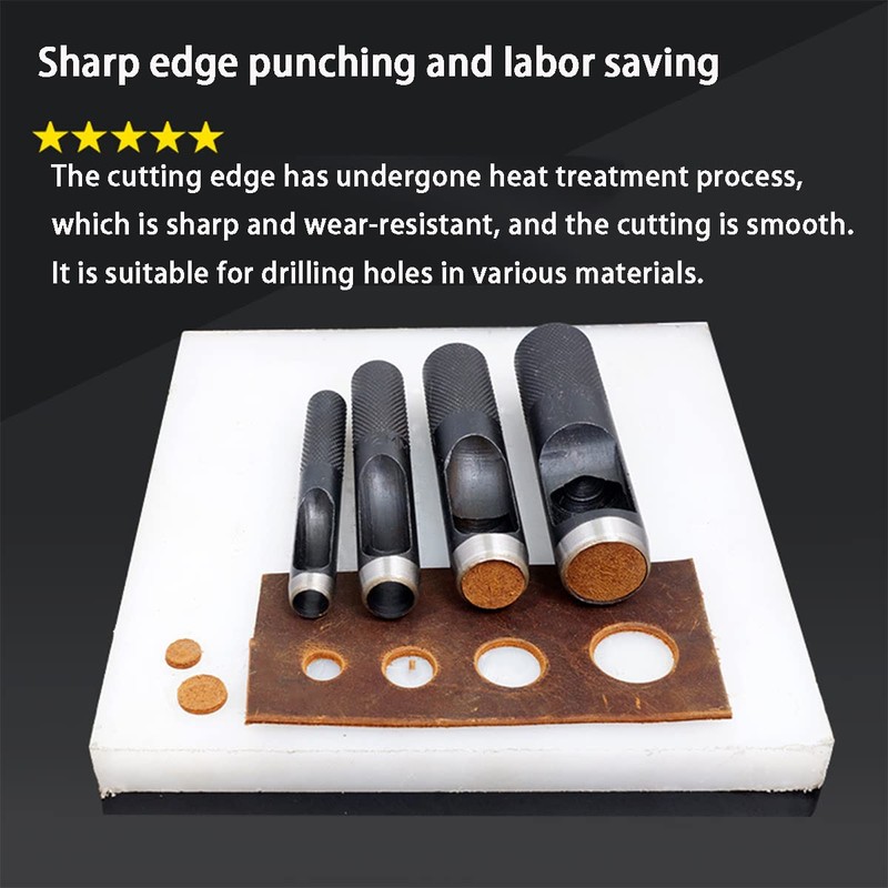 Leather Hole Punches Cutter 6mm Dia Belt Punch Round Hollow