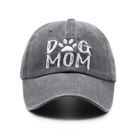MINYJHZ Women's Embroidered Dog Mom Hat Adjustable Washed Denim Baseball Cap