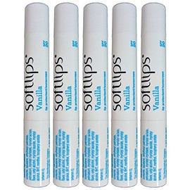 Softlips Lip Balm Protectant SPF 20, Vanilla (Pack of 5)