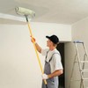 QWORK Aluminum Alloy Adjustable Paint Roller Frame for Large-Scale Projects,