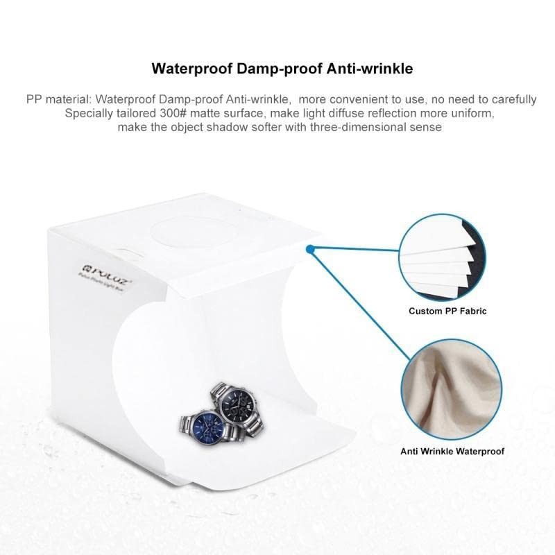 AIMALL Adjustable Mini Photo Studio Light Box with LED Lighting,