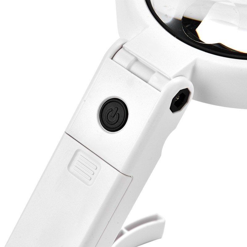 5/11X Magnifying Glass with 8 LED Light Hnadheld Desktop Multifunctional