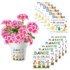 Pack of 12 Flower Pot Stickers, Flower Pot Stickers, Thank You, Teacher Thank You Stickers, Waterproof Stickers for the Flower Pot, Thank You That You Helped Me Grow