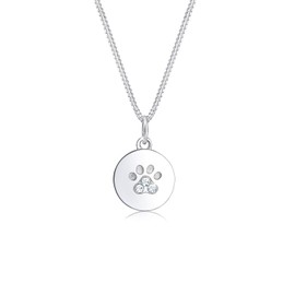 Elli 0110870517_45 Women's Necklace with Pendant 925 Sterling Silver Crystal 45 cm Length, Sterling Silver, Crystal