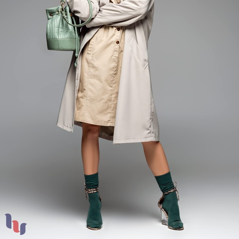 Hugh Ugoli Women's Bamboo Thin Crew Socks for Dress Business