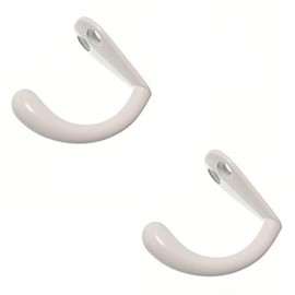 Merriway BH05371 (2 Pcs) Robe Hook Single Metal - Pack of 2 Pieces