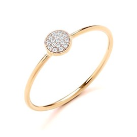 Old English Jewellers 9ct Yellow Gold Natural Diamond Round Cluster Ring size J K L M N O P Q R S (S)