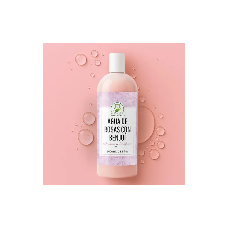 Productos Mart Agua de Rosas con Benjuí 1L Tónico Facial
