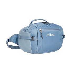 Tatonka Bum Bag Hip Bag M - Large Waist Bag with Zip Compartment, Elastic Side Pocket and One Front Pocket with Key Holder, Elemental Blue, Large bum bag with two zip compartments and an elastic side