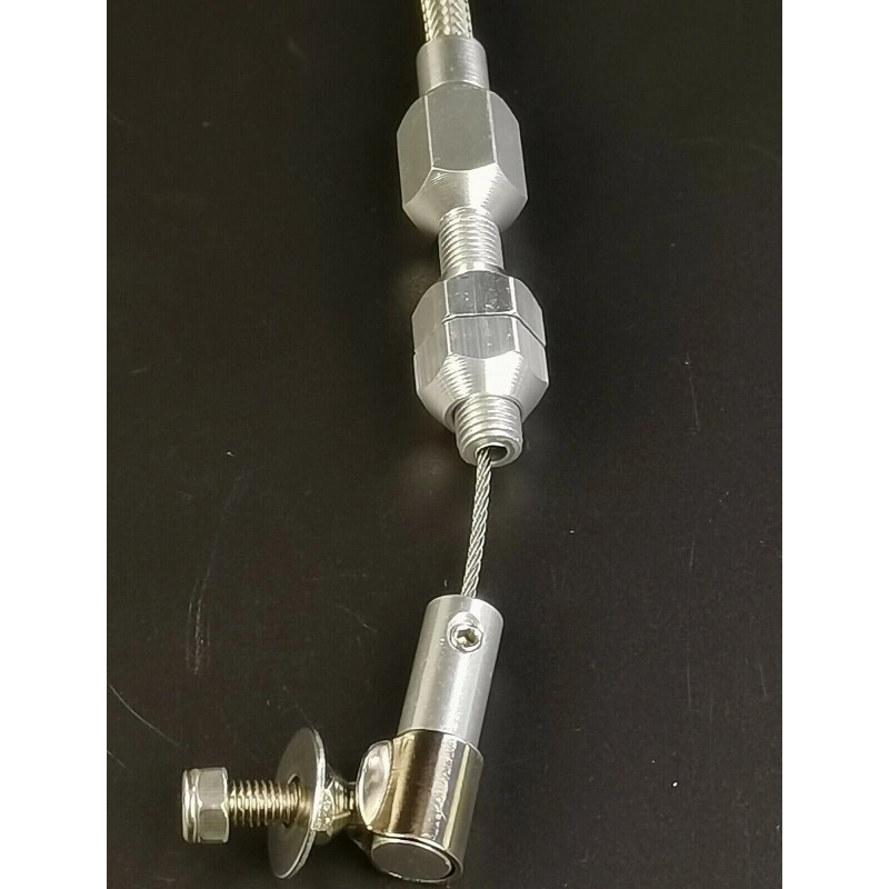 espeedpro21 Billet Alum 6-3/4"x2" Floor Mount Gas Pedal Black Throttle