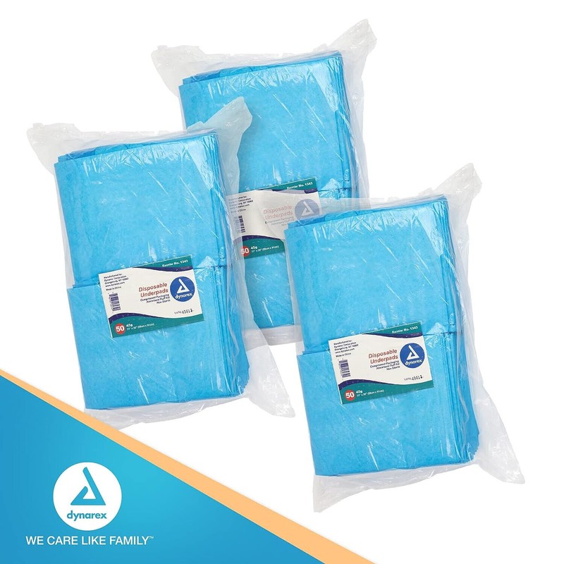 dynarex Dynarex Medical-Grade Patient Bed Underpads 23" x 36" Puppy