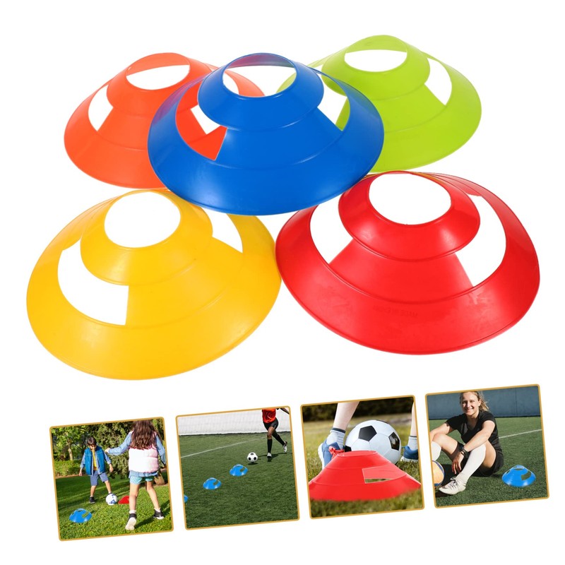 CIYODO Football Match Cones 25pcs Plastic Soccer Training Cones Obstacle