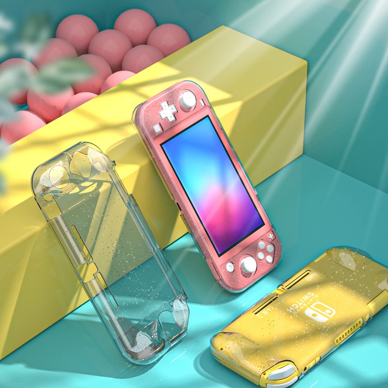 NANANINO Clear Glitter Nintendo Switch Lite Case Protector – Clear
