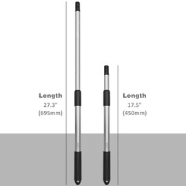 CHILI Extension Pole with 2-Section, 1.46 to 2.29 ft, Telescoping Pole with Twist-Lock Design, Ideal for removing Wallpaper, Popcorn Ceilings, Putty and Paint, Fits CHILI Pole Scrapers, Made In Taiwan