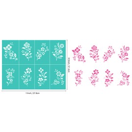 2Pcs Letters Pattern Silkscreen Stencil ,Reusable Self-Adhesive Silk Screen Printing, for Decor/Printing on Wood/Fabric/Wall/Cup/Plate/Glass/Paper, Home Christmas Decorations Pattern (8.5x11inch)