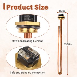 HE 90240 Replacement for Eco'smart ECO 18 27 36, 9KW 240V Water Heater Element for Eco'smart 27 tankless water heater - 2 Pack