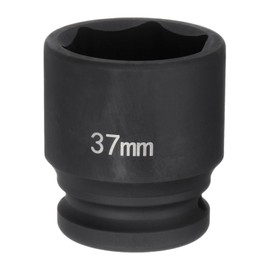 QUARKZMAN Deep 6 Point Impact Socket 3/4" Drive 37mm Metric 40Cr Alloy Steel Impact Socket for Spindle Axle Nuts