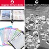 A5 Sticker Storage Binder with Zipper Closure, Reusable Sticker Organizer