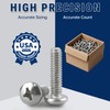 100pcs #6-32 x 1/2" Phillips Pan Head Machine Screws, 304