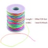 ManYee Elastic Bead Cord 1 mm Colourful Elastic Thread Round