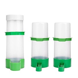 Comedero para pájaros, dispensador de agua para jaula, 2 comederos automáticos de agua para pájaros con 1 alimentador de alimentos para jaula, loro, periquito, tortolitos, cacatúa, alimentador automático para pájaros