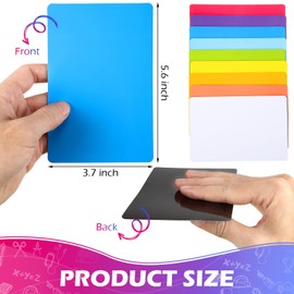 54 Pack Magnetic Blank Cards - Dry Erase Magnets, Multipurpose Erasable Labels, 5.6 x 3.7 Inch (Solid Style)