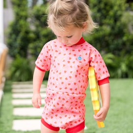 Splash About Happy Nappy Wetsuit with Swim Diaper, Strawberry Field, 6-14 Months