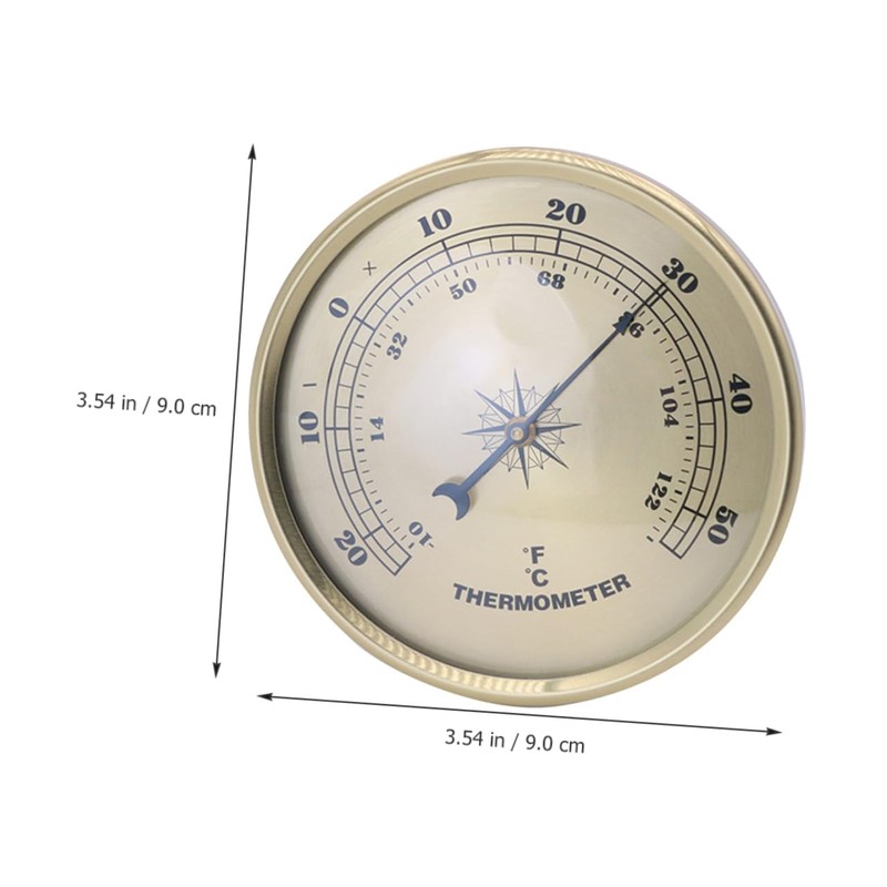 Outanaya Round Metal Gauge Thermometer for Patio Garden Use Easy