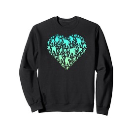 Colorful Sports Hearts Shape Silhouette Lover - Ice Hockey Sweatshirt