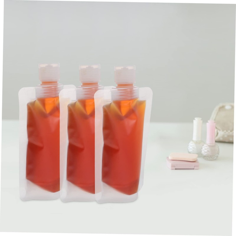 FRCOLOR 12pcs Portable Makeup Bags Stand-up Nozzle Lotion Storage Pouches