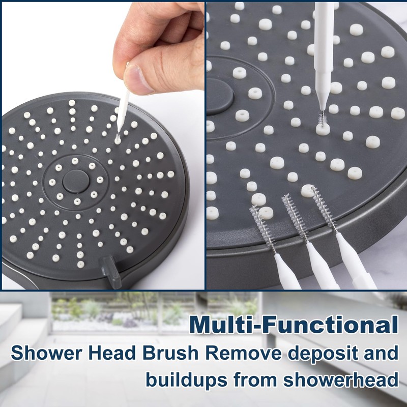 BEIQIYA 15pcs Shower Head Cleaner Picks, Micro Gap Anti-Clog Bathroom