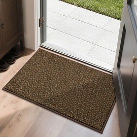 COSY HOMEER-Door-Mat 20" x 32" Non Slip Absorbent Entryway Rugs Dirt Trapper Doormats Washable Entrance Mats Low Pile Welcome Floor Mat for Front Back Door and Entry Mats,Brown