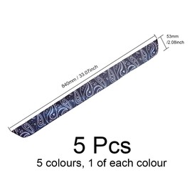 Pack of 5 Hair Bands with Bow Vintage Boho Bow Bandana Knot Wire Retro Headband, Women's Summer Wide Hair Bands, for Women (5 Colours)