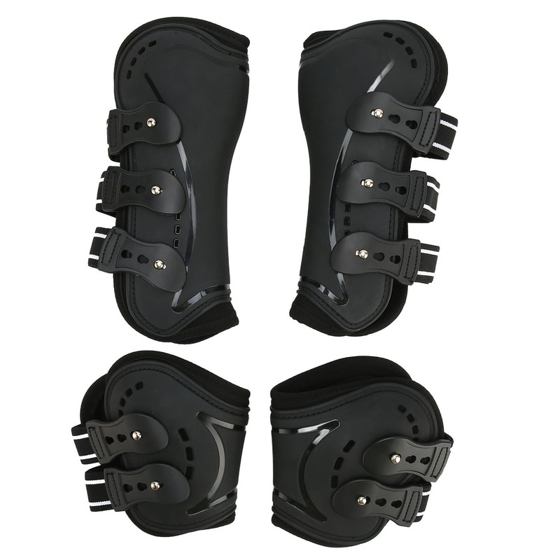 Horse Front Hind Leg Boots Shock Absorption Breathable Open Front