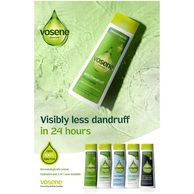 Vosene Daily Anti Dandruff Hydation Conditioner with Coconut Oil and