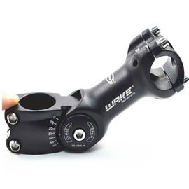 Wake MTB Stem 31.8 90mm 110mm 0-60 Degree Adjustable Bike Stem Mountain Bike Stem Short Handlebar Stem for Bicycle Road Bike MTB BMX Cycling (Aluminum Alloy Lightweight Black)