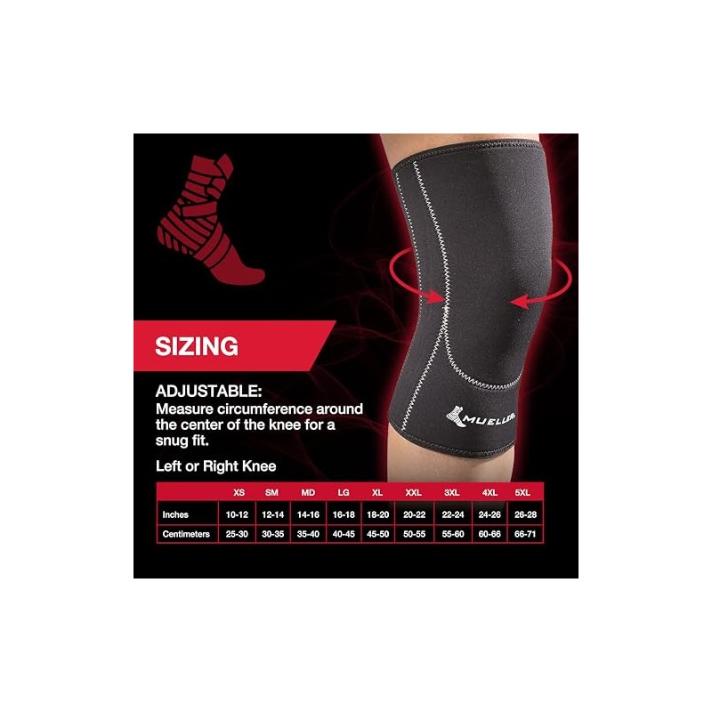 MUELLER Closed Patella Knee Sleeve, Black