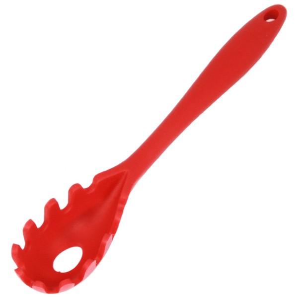 Chef Craft - Tenedor de silicona para pasta (apto para lavavajillas), color rojo
