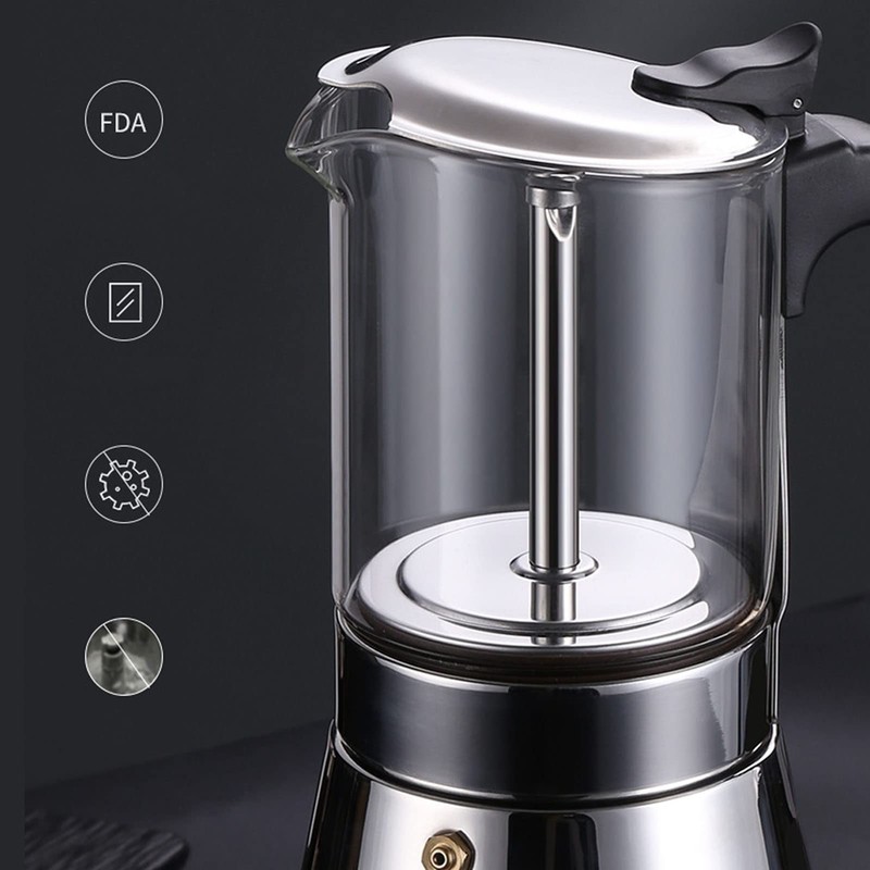 Zooke Classic Stovetop Espresso and Coffee Maker, Stovetop Espresso Maker