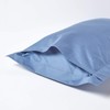 HOMESCAPES 1000 Thread Count Egyptian Cotton Blue Oxford Size Pillowcase