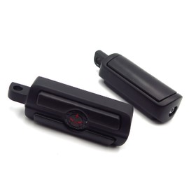 SMT-BLACK Skull Foot Pegs Footrest Kit Compatible With Harley Touring Softail Dyna Sportster [B00RUE3MKO]