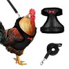 Adhafera Chicken Harness with Leash, Upgraded Double Adjustment Chicken Harness and Leash Set for Hens, Duck, Goose, Small Pet (Black, S)