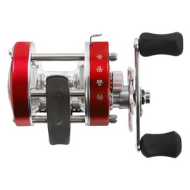 Rover Round Baitcasting Reel, Perfect Reinforced Metal Body Conventional Fishing Reel,Trolling Reel Bearing for Inshore Saltwater Fishing, Right-Hand Retrieve (Red, 30, Right Hand)