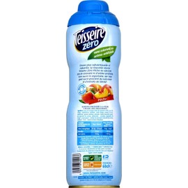 Teisseire Sugar Free French Syrup for Drinks, Pancakes or Waffles Tin 600ml 20.3 fl.oz Peach