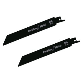 Pipestation® Reciprocating Saw Blades Flexible for Metal Cutting (2 Pack) | 150mm 18tpi BIM Recip Blade | Sawzall Saw Blade for Metal Pipe Sheet Metal Rebar | Fits Milwaukee Dewalt Bosch Makita Ryobi