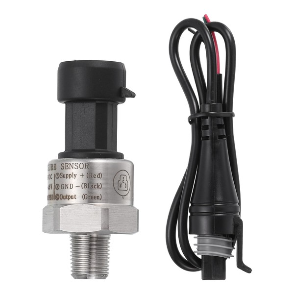 sourcing map Pressure Transducer Sender Sensor with Connector, 1/8" NPT
